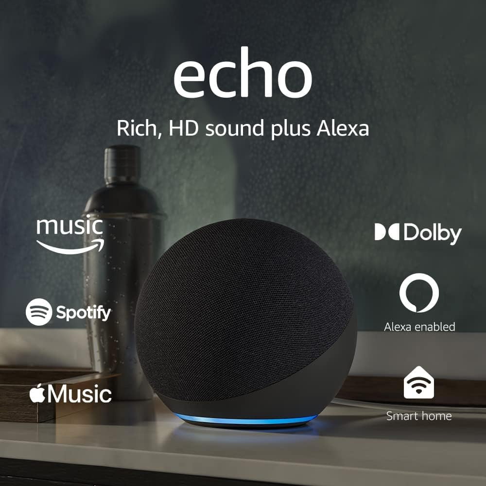 Echo (4Th Gen) | with Premium Sound, Smart Home Hub, and Alexa