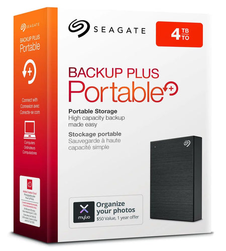 Backup plus Portable 4TB External USB 3.0 Hard Drive - Black