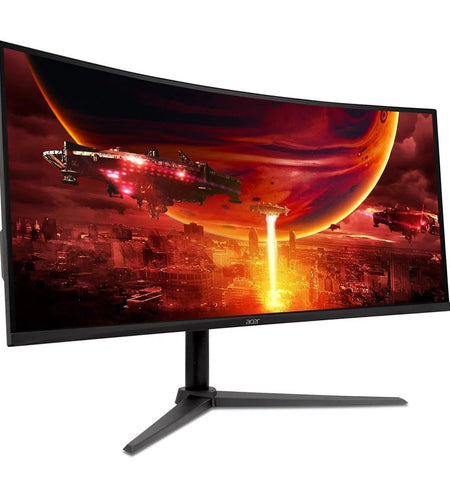 Nitro XZ342CU V3Bmiiphx 34" 1500R 21:9 Curved QHD (3440 X 1440) AMD Freesync Premium Gaming Monitor, 180Hz Refresh Rate, 1Ms VRB, VESA Displayhdr 400, VESA Mounting Compliant (2 X Display Ports &