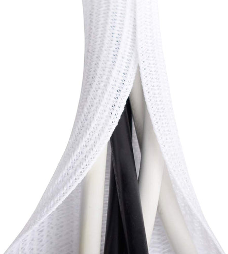 6.6Ft - 2/3 Inch White Cable Sleeve, Cable Organizer for Desk PC TV Computer, Wire Protector Cable Wrap Cover, Cord Management for Home Office