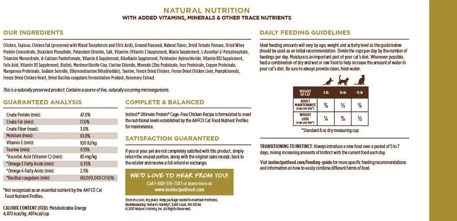 High Protein Cat Food, Ultimate Protein Grain Free Dry Cat Food