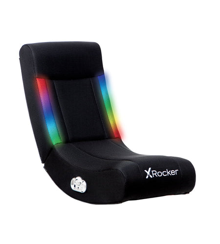 Solo RGB Audio Floor Rocker Gaming Chair, Black Mesh 29.33 in X 14.96 in X 24.21 In