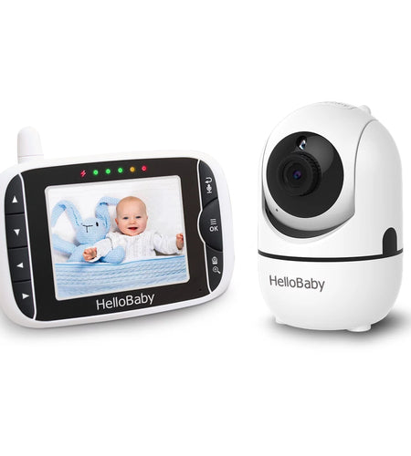 Baby Monitor with Remote Pan-Tilt-Zoom Camera, 3.2 Inch Video Baby Monitor HB65 with Camera and Audio, Night Vision, 2-Way Talk,Temperature Sensor, 960Ft Range
