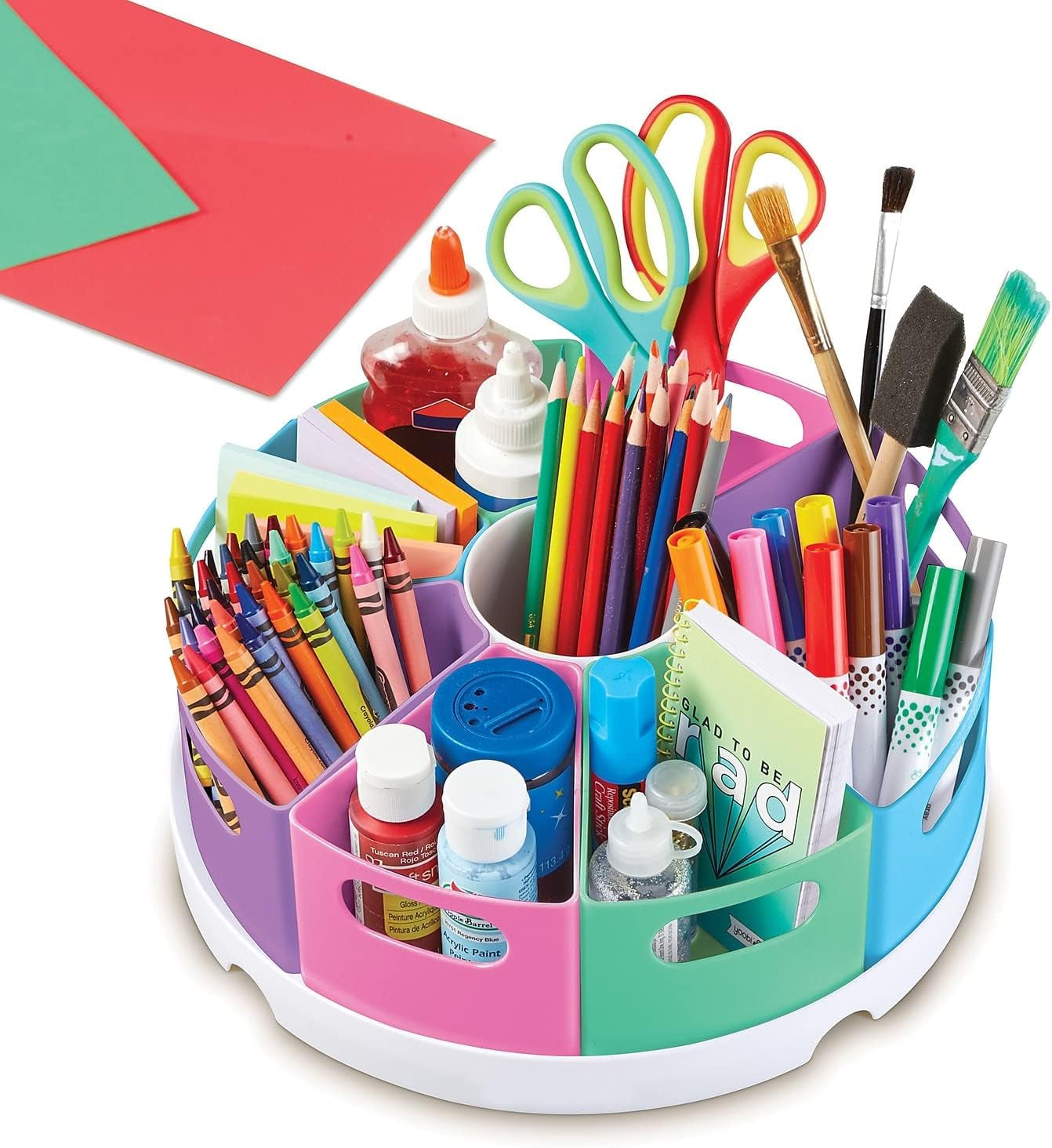 Create-A-Space Storage Center, 10 Piece Set - Desk Organizer for Kids, Art Organizer for Kids, Crayon Organizer, Homeschool Organizers and Storage