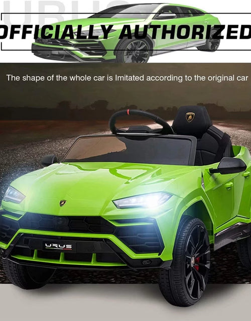 Load image into Gallery viewer, Lamborghini Urus 12V Electric Powered Ride on Car Toys for Girls Boys, Green Kids Electric Vehicles Ride on Toys with Remote Control, Foot Pedal, MP3 Player and LED Headlights, CL61
