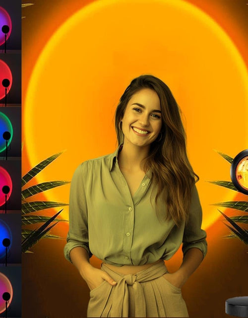 Load image into Gallery viewer, Sunset Lamp Projection, Sun Lamp, Sunlight Lamp Projector, Manual Control Light Projector, Golden Hour 4 Filter 6 Color Changing Night Light for Sunset Projection Lamp, Photography/Party/Home/Bedroom
