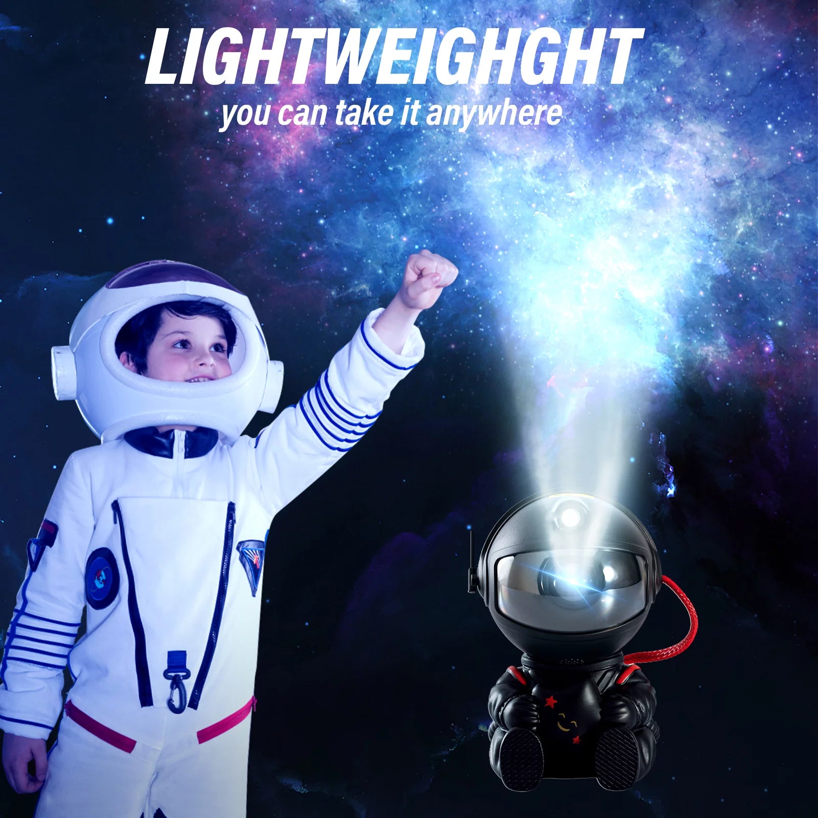 Astronaut Projector, Star Galaxy Projector Night Light for Kids, 360°Adjustable Astronaut Nebula Ceiling Led Lamp Projector for Kids with Timer and Remote for Children Adults Gift