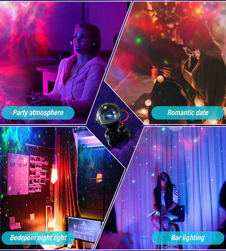 Astronaut Projector, Star Galaxy Projector Night Light for Kids, 360°Adjustable Astronaut Nebula Ceiling Led Lamp Projector for Kids with Timer and Remote for Children Adults Gift