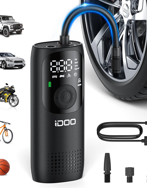 Load image into Gallery viewer, 150PSI Cordless Tire Inflator 4000Mah Portable Air Compressor Fits Car/Bicycle/Motorcycle Tires Balls
