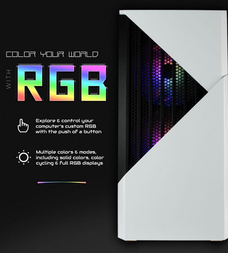 Castle Prebuilt Gaming PC - AMD Ryzen 5 5600G CPU (4.4Ghz Turbo) | Radeon Vega 7 Igpu (4GB) | 1TB M.2 Nvme SSD Storage | 16GB DDR4 RAM | Windows 11 Gaming Desktop Computer | 5G-Wifi + BT